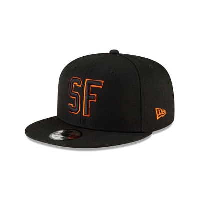 Black San Francisco Giants Hat - New Era MLB Ligature 9FIFTY Snapback Caps USA9518462